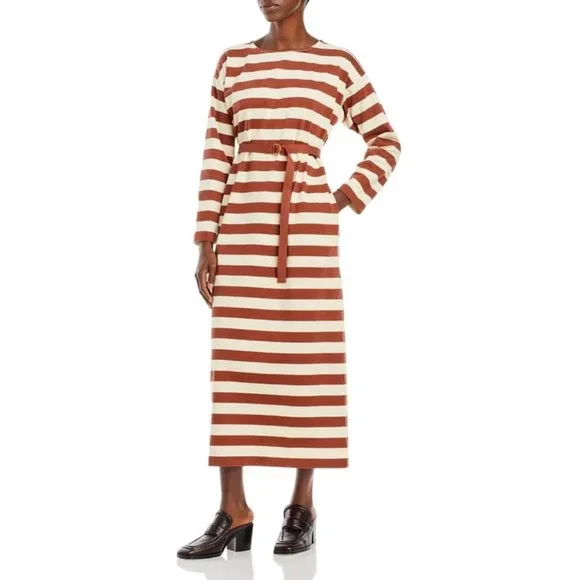 Tory Burch | Dresses | Tory Burch Striped Midi Shift Dress | Poshmark